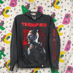 Large NWT SPENCER’S Bloody Disgusting Terrifier 2Sided Graphic Pull On Hoodie
